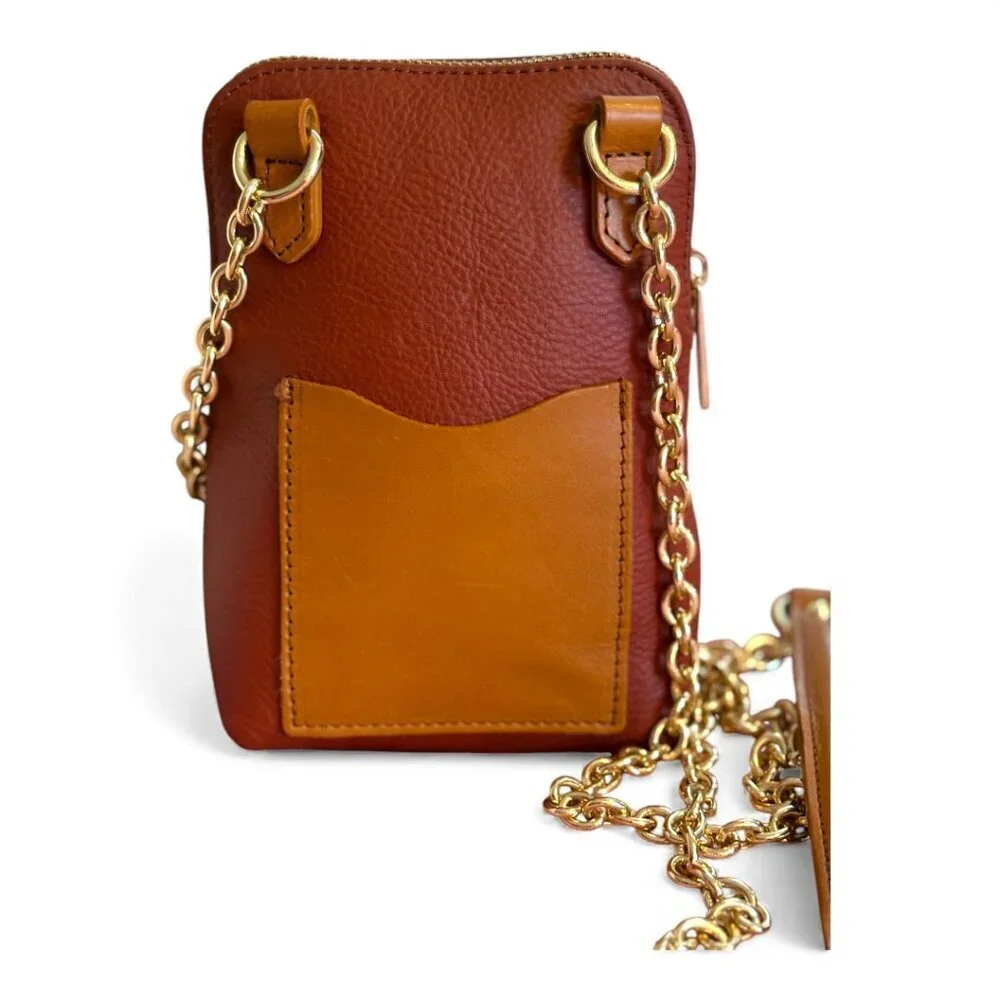 Valentina Purple Genuine Italian Pebbled Leather crossbody/bag/phone/purse